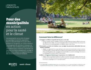 Pour des municipalités en action pour la santé et le climat