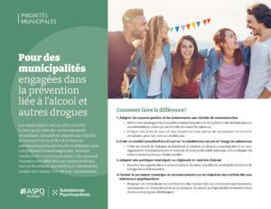 Pour des municipalités engagées dans la prévention liée à l’alcool et autres drogues